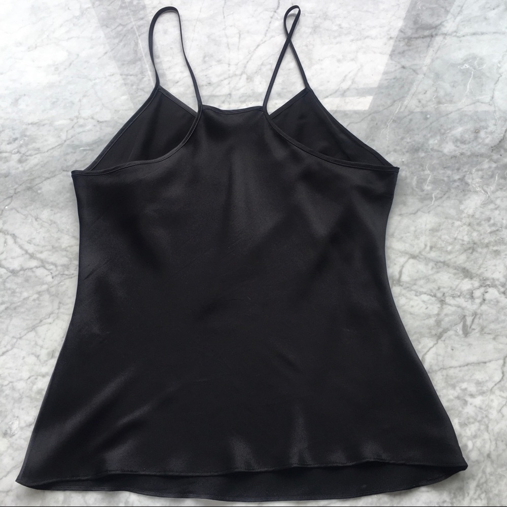 Linda Loudermilk Black 100% Silk Camisole Top Size S